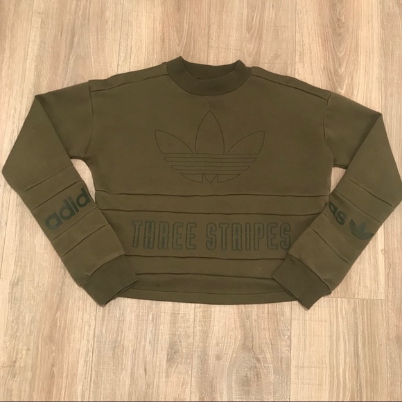 adidas olive green sweatshirt